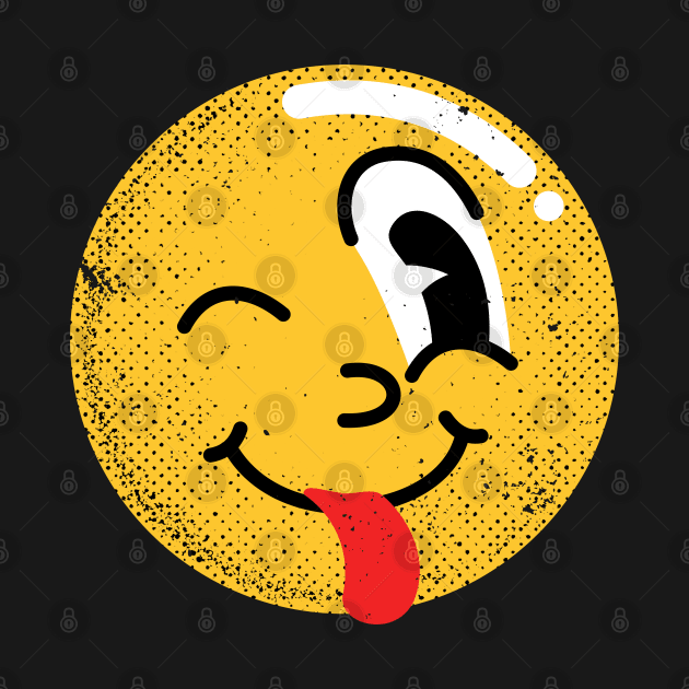 Winking tongue out emoji yellow by szymonkalle