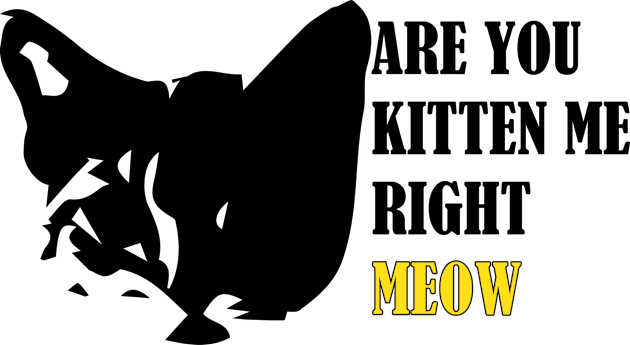 Are You Kitten Me Right Meow Kids T-Shirt by Mathew Graphic