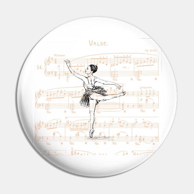 Ballerina print Pin by rachelsfinelines