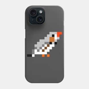 Pixel Zebra Finch Phone Case