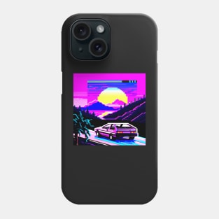 Glitched car driving tro Phone Case