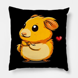 Cute Guinea pig give a heart for you Pillow