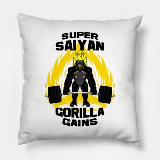 Super saiyan gorilla gains Pillow