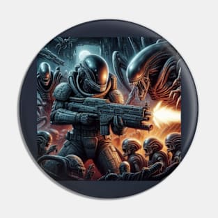 Alien Marine Pin