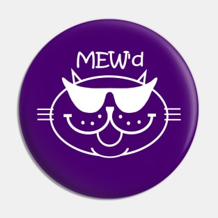 MEW'd - White Outline Pin