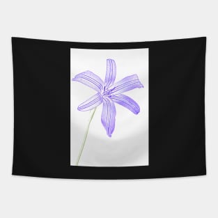 Ixiolirion tataricum  Siberian lily Photograph with artistic filter applied Tapestry