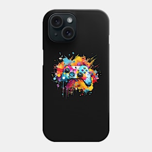 Gamer Art Design - Splatter Paint Graffiti Controller Phone Case