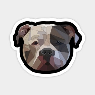 Dog American Staffordshire Terrier Low Poly Type Magnet