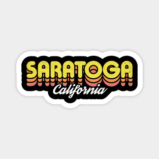 Retro Saratoga California Magnet