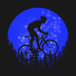 cycling with a night view full of stars T-Shirt