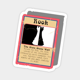 The Stoic Stone Wall Chess Rook Trading Card Magnet