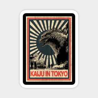 Vintage Poster Kaiju In Tokyo Magnet