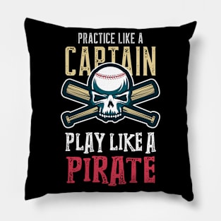 Baseball pirate! Jolly Roger Pillow