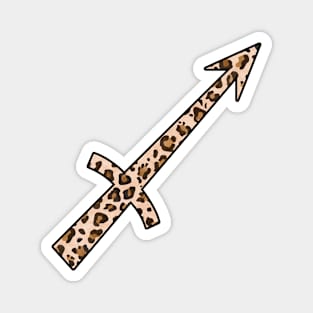 Sagittarius Zodiac Horoscope Symbol in Leopard Print Magnet