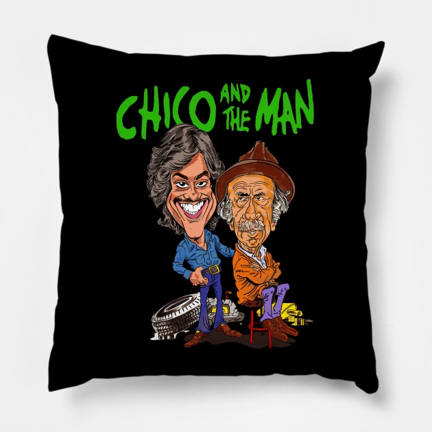 Chico and the Man // 70s Sitcom Pillow by Niko Neon