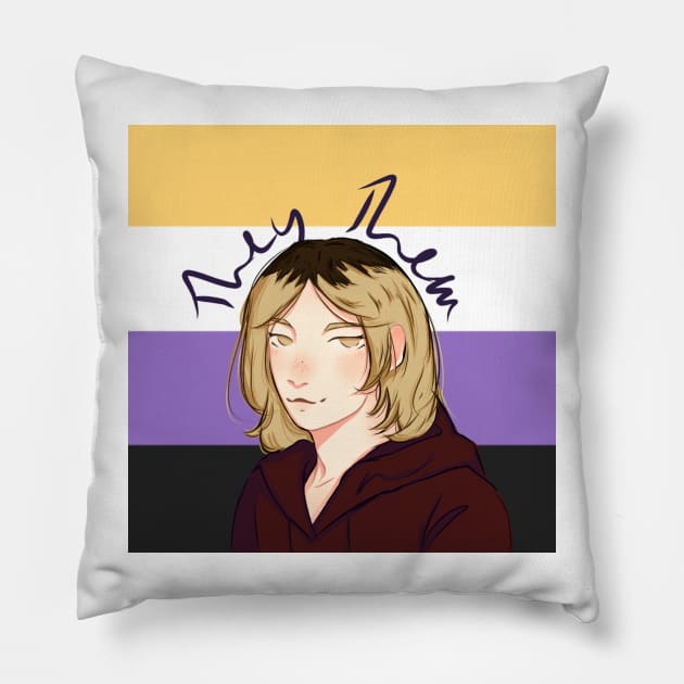 They/Them Kenma Pillow by Sophprano