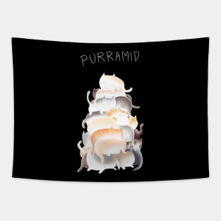 Pun purramid made of cats Tapestry