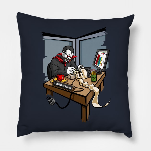 AcCOUNTant Dracula Pillow by EJTees