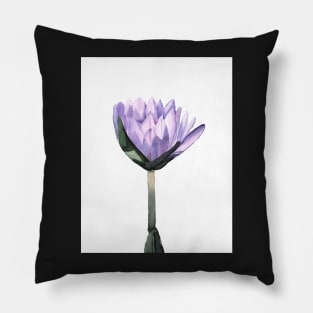 Water Lily Watercolor Painting Pillow