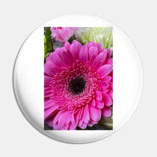 Pink  lovely Close Up Gerbera Daisy Pin