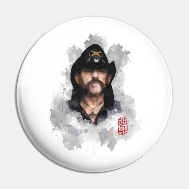 Lemmy Watercolor Pin by Soriagk