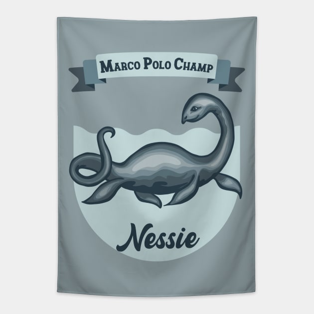 Marco Polo Champ Nessie Tapestry by Slightly Unhinged