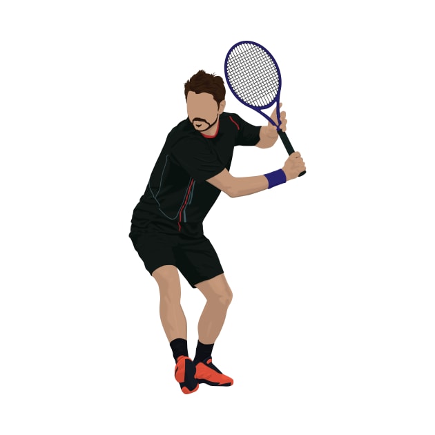 Best tennis backhand illustration by RockyDesigns