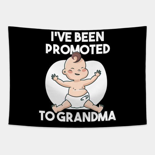 Promoted to Grandma Tapestry by Black Phoenix Designs