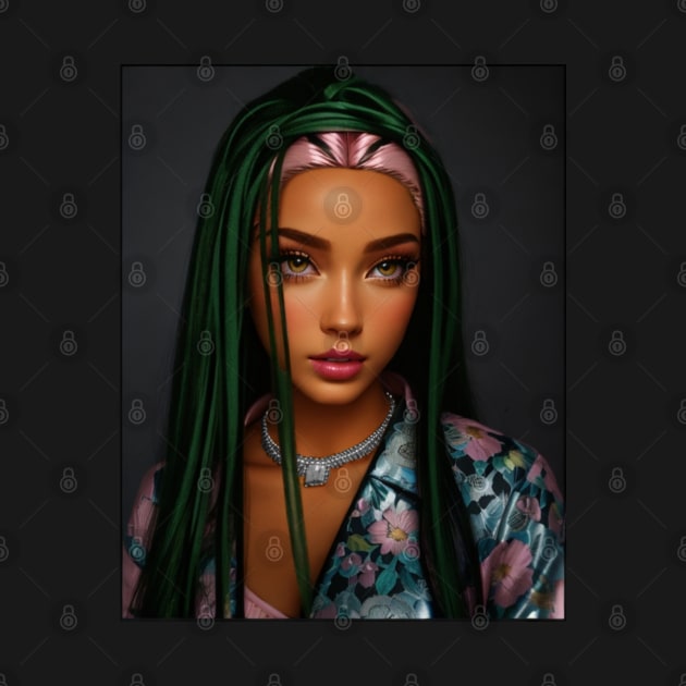 Kelly Green Hair 2023 by Artist_Imagination