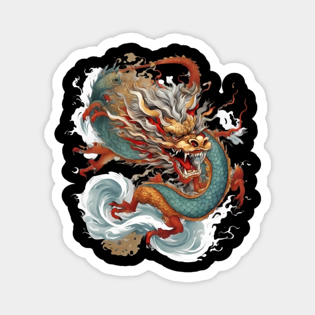 Chinese Dragon Art Magnet by animegirlnft