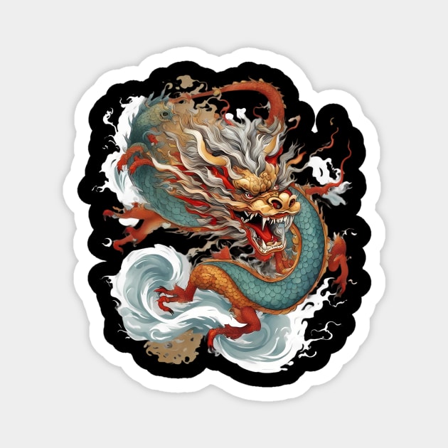 Chinese Dragon Art Magnet by animegirlnft