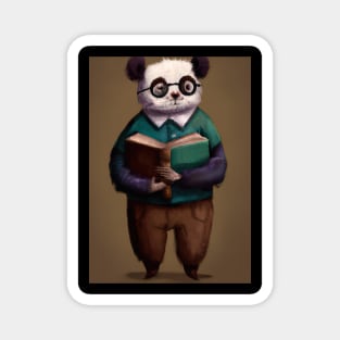 Librarian Panda Magnet