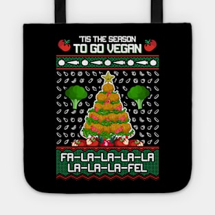 Funny Vegan Christmas Sweater Tote