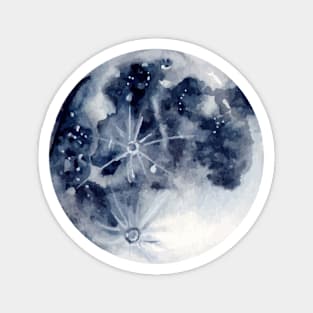 Moon Watercolor Illustration Magnet