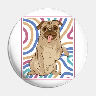 Cute and Colorful Portrait of a Pug Dog // Adorable Pug // Pug Mom B Pin