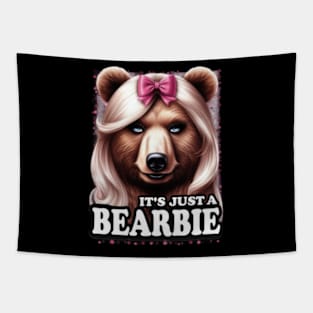 Bearbie funny bear princess Tapestry