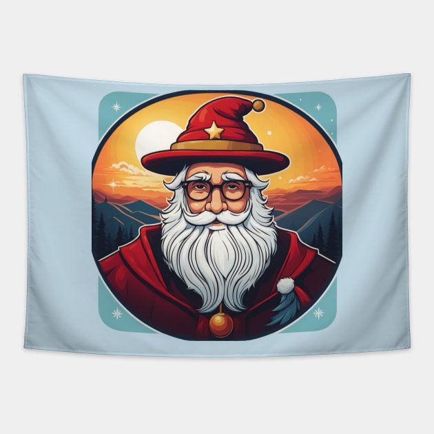 Magical Santa Silhouette Tapestry by abdellahyousra