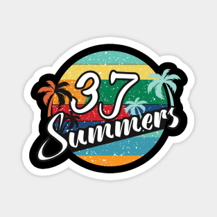 37 Summer, Sweet Summer, Great Summer Retro Vintage T-shirt. Magnet