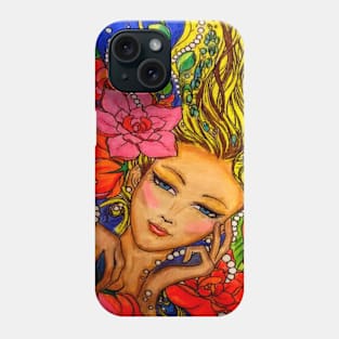 Lady in the flower Phone Case