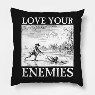 Love Your Enemies Anabaptist Mennonite Amish Dirk Willems Gothic Pillow