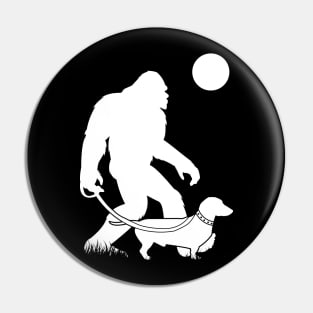 Bigfoot Walking Dachshund Pin