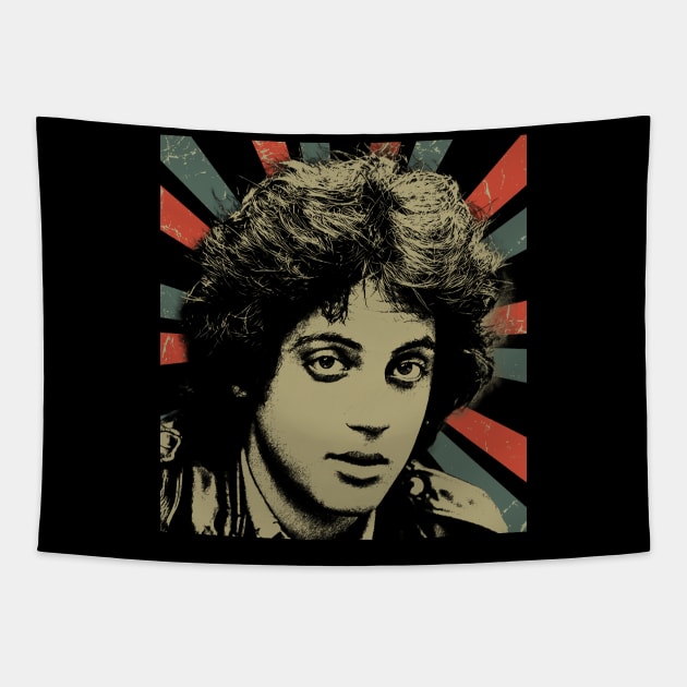 Billy Joel || Vintage Art Design || Exclusive Art Tapestry by Setipixel