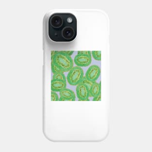 Tropical Kiwi Fruit Abstract Pattern_blue Phone Case