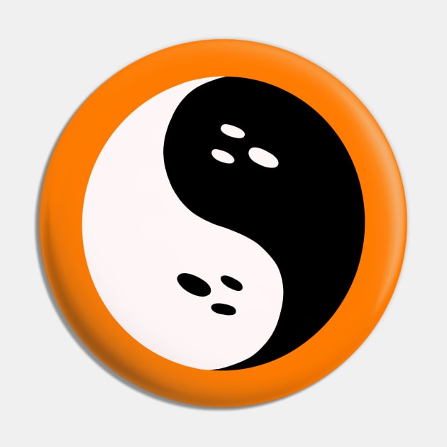 Spooky Yin Yang Pin by Doodle by Meg