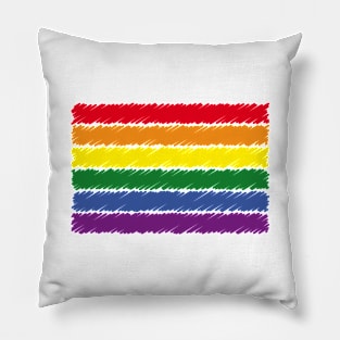 Rainbow Flag (Scribble / 6er) Pillow