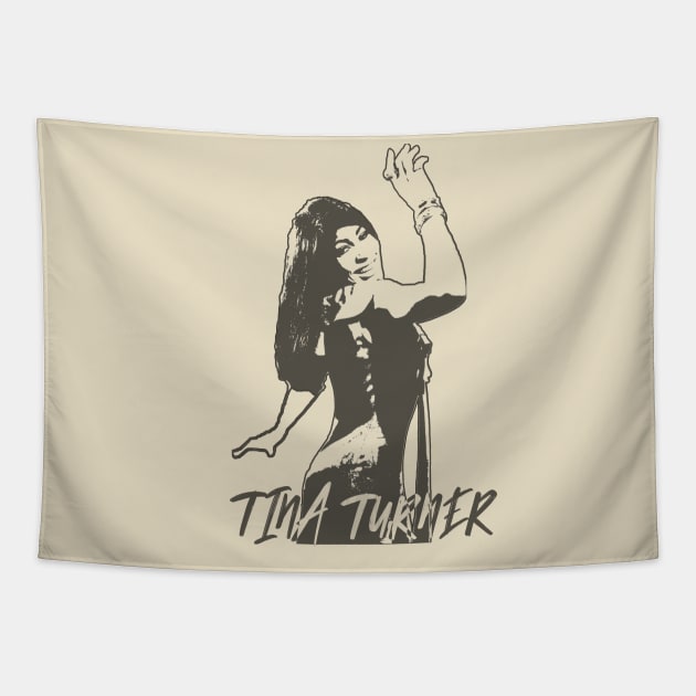 Queen of Rock n Roll, tina turner young retro vintage Tapestry by hany moon