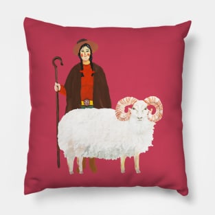 Aries Warrior Woman Pillow