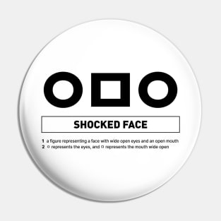 ㅇㅁㅇ Shocked Face in Korean Slang Emoticon Pin