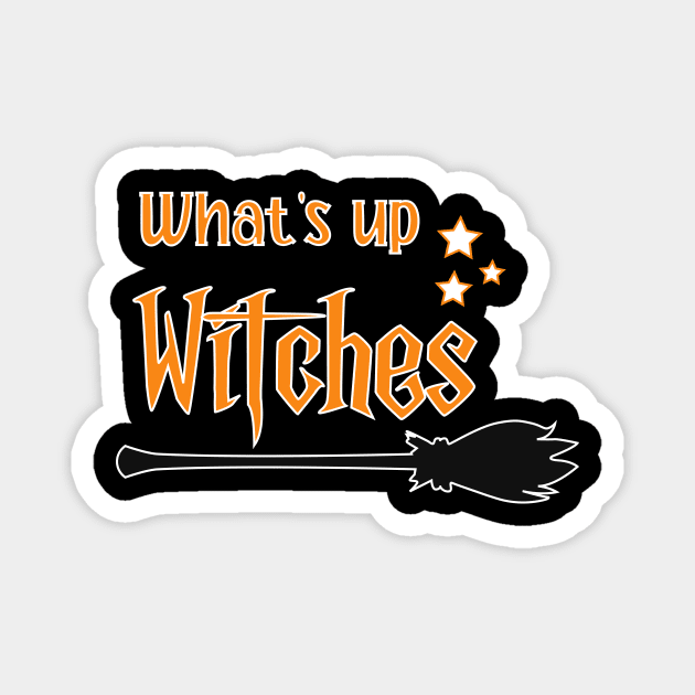 whats up witches halloween Magnet by Imaginbox Studio