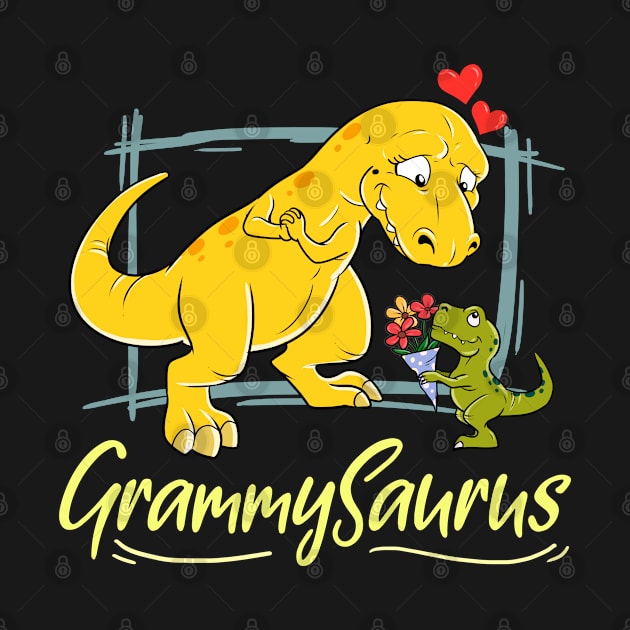 Fun Grammy Gift Design Grandmother Grammysaurus Print by Linco